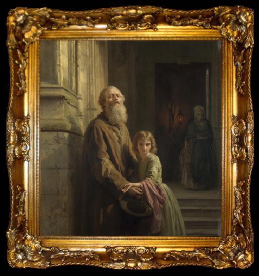 framed  Josephus Laurentius Dyckmans The Blind Beggar, ta009-2